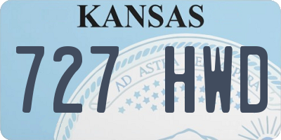 KS license plate 727HWD