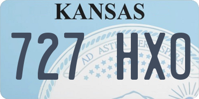 KS license plate 727HXO