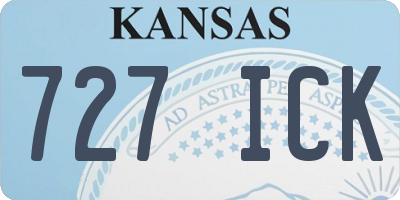 KS license plate 727ICK