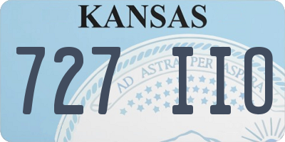KS license plate 727IIO