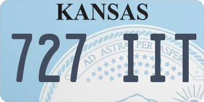 KS license plate 727IIT