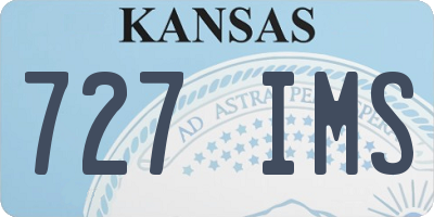 KS license plate 727IMS
