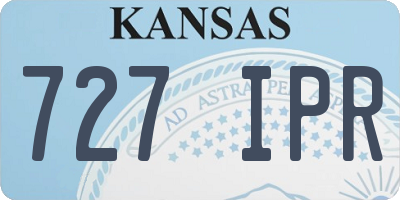 KS license plate 727IPR