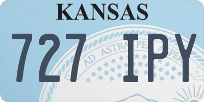 KS license plate 727IPY