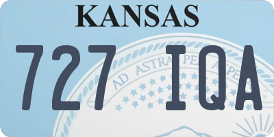 KS license plate 727IQA