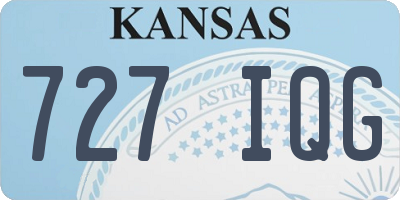 KS license plate 727IQG