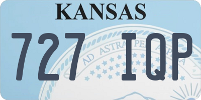 KS license plate 727IQP