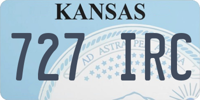 KS license plate 727IRC