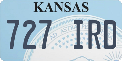 KS license plate 727IRD