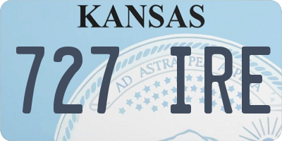 KS license plate 727IRE
