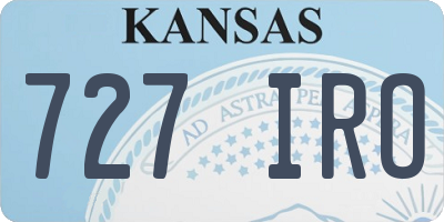 KS license plate 727IRO