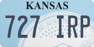 KS license plate 727IRP
