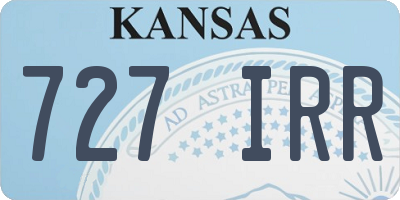 KS license plate 727IRR