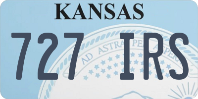 KS license plate 727IRS