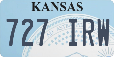 KS license plate 727IRW