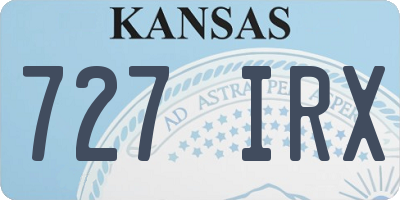 KS license plate 727IRX