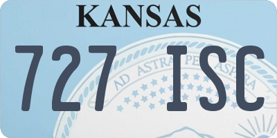 KS license plate 727ISC