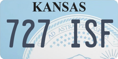 KS license plate 727ISF