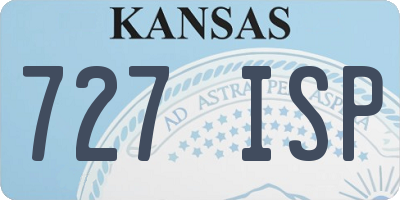 KS license plate 727ISP