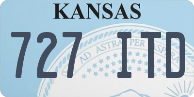 KS license plate 727ITD