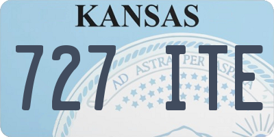 KS license plate 727ITE