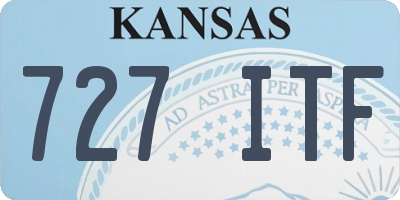 KS license plate 727ITF