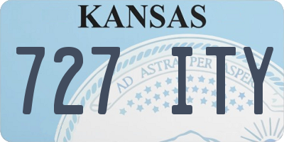 KS license plate 727ITY