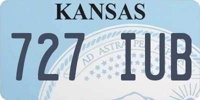 KS license plate 727IUB