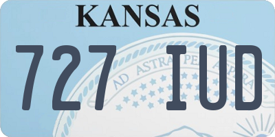 KS license plate 727IUD