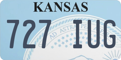 KS license plate 727IUG