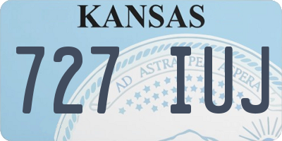 KS license plate 727IUJ