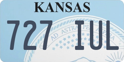 KS license plate 727IUL