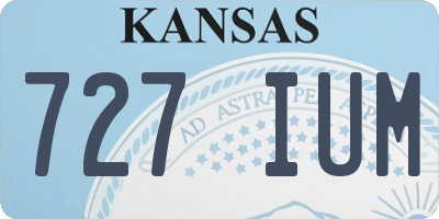 KS license plate 727IUM