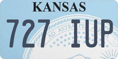 KS license plate 727IUP
