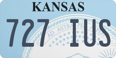 KS license plate 727IUS