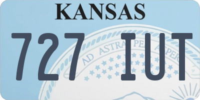 KS license plate 727IUT