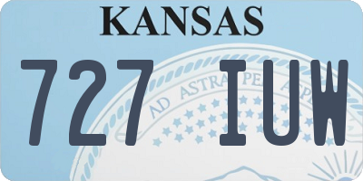 KS license plate 727IUW