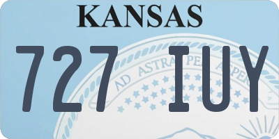KS license plate 727IUY