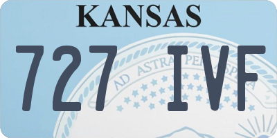 KS license plate 727IVF
