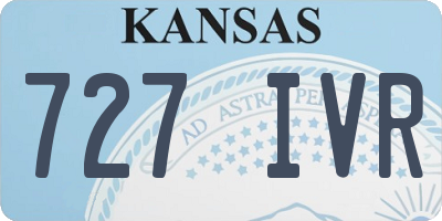 KS license plate 727IVR
