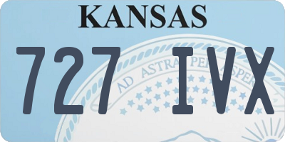 KS license plate 727IVX