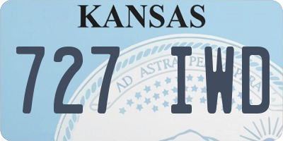 KS license plate 727IWD