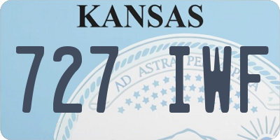 KS license plate 727IWF