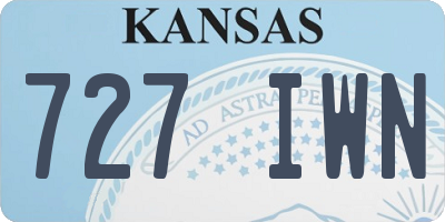 KS license plate 727IWN