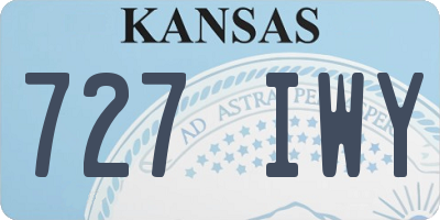 KS license plate 727IWY