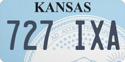 KS license plate 727IXA