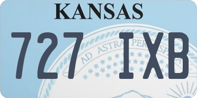 KS license plate 727IXB
