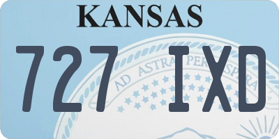 KS license plate 727IXD