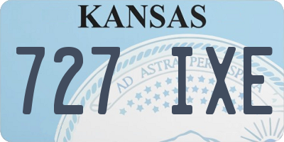 KS license plate 727IXE