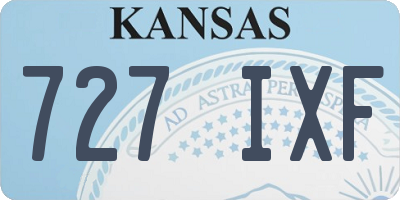 KS license plate 727IXF